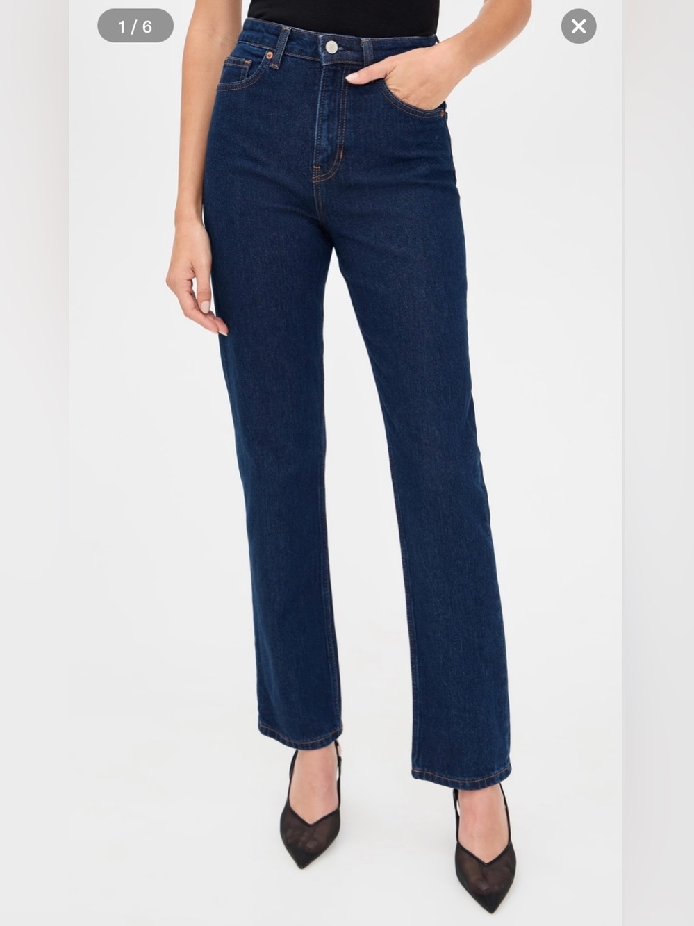 Reformation Jax Stretch High Rise Straight Jeans (NWT)